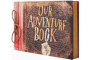 FEIYU BUY Our Adventure Book, Diario Fotografico e Album, Cover stampata a colori, Stile Retro, Souvenir di Viaggio Ispirato a 'Up', Ideale per Foto, Regalo per Anniversari di Coppia,Viaggi,Compleanni,Natale