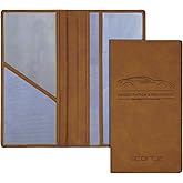 Storite Pu Leather Unique Car Registration and Insurance Card Holder, Vehicle License Document Glove Box Compartment Organize