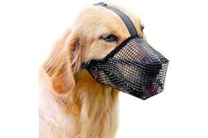 OFFOF Maulkorb für Große Hunde - Atmungsaktive Haustier Maske für Hundetraining – Bequem & Sicher für Kleine, Mittlere & Große Hunde (M)