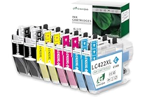Greenjob LC422XL Cartucho de Tinta Compatible con Brother LC422 LC-422XL LC-422XLVAL Multipack para Brother MFC-J5340DW MFC-J5345DW MFC-J5740DW MFC-J6540DW MFC-J6940DW (BCMY, 8 Paquetes)