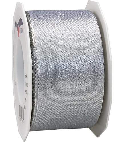 Nastro di raso color argento largo 6 mm e lungo 25 metri - Vegaooparty