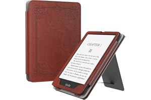 MoKo Funda para Kindle Paperwhite 11ª Generación (Modelo 2021) 6.8", PU Estuche Niño con Correa de Mano para Kindle Paperwhite Edición de Firma, Auto Sueño/Estela, Estilo Vintage