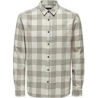 Camicia scozzese casual da uomo Slim Fit cotone lana maschile camicie a maniche lunghe