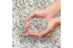 T4U Pierres de Galets pour Jardins, Aquariums Pots de Fleurs et Décoration de Sable et de Pierres, 1 LB de Galets Irrégulièrement Formés, Petits Cristaux Naturels d'Agate, Terrarium DIY, 450g.