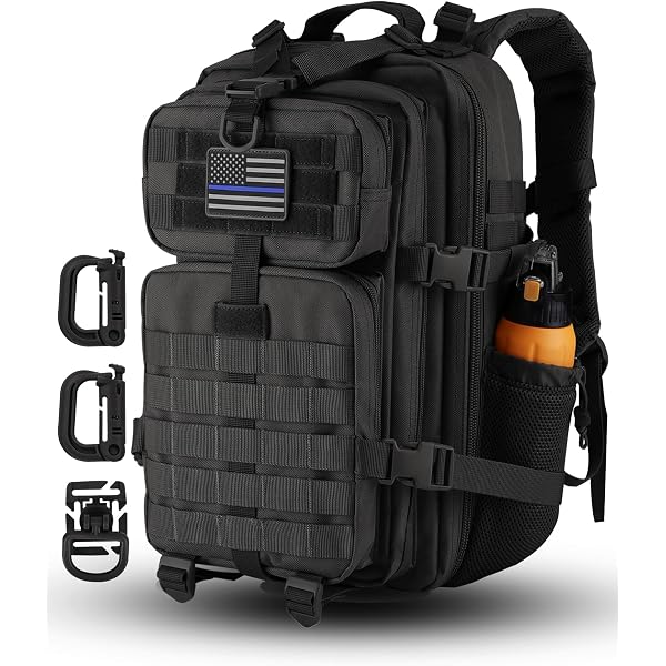 QWORK Militärrucksack 45L – Wasserabweisend, 900D Oxford, Mit Laptopfach & Belüftetem Rückensystem