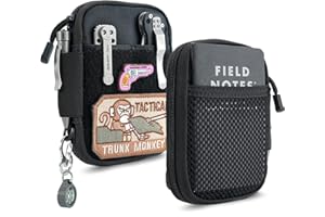 TIKIDESIGN EDC Pouch Pocket Organizer,Kleine EDC Tasche Pocket Pouch mit Klettfläche,Kleine Werkzeugtasche mit D-Form Schlüsselring,Nylon Multitool Organizer Tasche