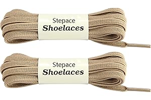 Stepace Lacci Elastici per Scarpe Piatti [2 Paia] Lacci per Scarpe da Sneakers e Scarpe da Corsa - Larghezza 6mm