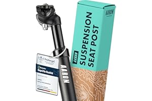 AARON - Spring Bike Suspension Seat Post - Aluminum Saddle Seatpost for E Bicycle, MTB, Trekking Bikes, City Bikes - 1.1" (27.2mm, 30.9mm & 31.6mm) Diameter, 13.8" (350mm) Length