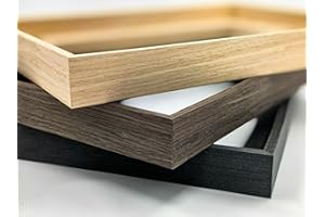 GVS-ART Solid Wood Grain Pattern Floating Frame for 16x20 Artwork, 7/8" Deep & 1/8" Space Around, Real Solid Wood Canvas Floator Frame