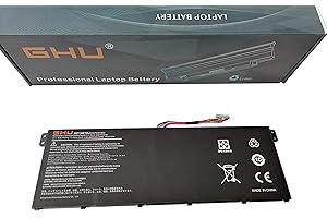 GHU New AC14B18J Battery Compatible with Acer AC14B18J Laptop Battery, CE FCC UL Tested, Reusable for Over 500 Cycles, Fast Charging for Acer Aspire E3-111 Premium Grade A Polymer Cell [11.4V 36Wh]