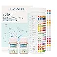 LAWNFUL 17-Way Drinking Water Test Kit, 2 Pcs Coliform Bacteria Test Kit & 100 Water Test Strips, Home Water Quality Test Kit Detect pH, Copper, Lead, Iron, Hardness, Chlorine, E.Coli and More