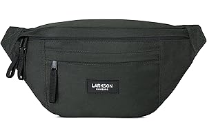 Larkson Sac Banane Femme & Homme Vert - Ole - Sacoche de Ceinture pour Festival, Voyage & Sport - Petit Sac à Main Fashion - Déperlant