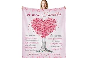 G-dake Coperta Regalo per Sorella, Regali Sorella Compleanno, regali natale A Mia Sorella, Idee Regalo Sorella per Sorella Ringraziamento, La Laurea, Anniversario Coperte Morbida 130x150cm