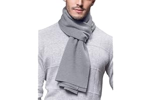 WANYING Echarpe Homme Femme Automne Hiver 6% Laine Super Chaud Classique - 180 * 30 cm Couleur Uni