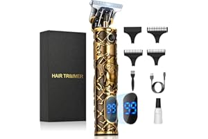 YiLFo Maquina Cortar Pelo Cortapelos Hombre Profesional, Maquina de Afeitar Hombre con LED Pantalla Digital, USB Recargable Cortapelo, Precisi Hoja T Maquina de Cortar Pelo y Afeitadora Regalo Hombre