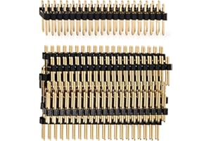 CHANZON Pin Header Strip for Arduino Gpio 2x20 pin x 10pcs Male Headers Pins Straight Double Row Gold Plated Pitch 2.54mm 0.1 inch Breakaway for PCB Connector Raspberry pi Machine Breadboard