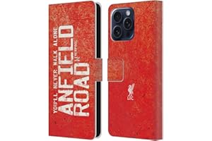 Head Case Designs Officially Licensed Liverpool Football Club Anfiled Road Red Liver Bird Ynwa Leather Wallet Case Compatible With Apple iPhone 16 Pro Max