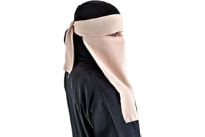 YAQEEN Hijab Niqab - Velo facial Jilbab Abaya Khimar, bufanda islámica de una pieza, ideal para mezquita de Madraza, Ramadán, Eid, boda, todos los días