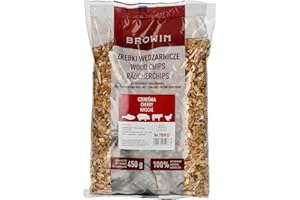 Browin® Trucioli per affumicatura, ciliegia, 450 g, 780832, 6 – 8 mm, per carne e pesce, trucioli per affumicare e grigliare, per affumicare, barbecue a gas e barbecue