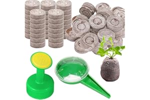KIPTVO 100PCS Coir Pellets, Seed Starter Pods Coir Pellets 30mm, Natural Coco Coir Seed Compost Pellets for Seedlings Seed Propagation Germination Flower, Bonsai Tree