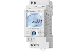 Finder 125182300000PAS Interrupteur horaire jour/hebdo digital 1 inverseur 16 A 230 AC