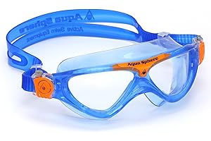 ‎AQUASPHERE Aquasphere Vista JR, Schwimmbrille, Schwimmbrille für Kinder ab 6 Jahren mit UV-Schutz und Silikondichtung, beschlag- und leckagefreie Gläser für Jungen & Mädchen