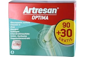 HASCO-LEK Artresan optima Gelenke, 120 Kapseln, 9 Inhaltstoffe: u.a. Glucosamin, Kollagen, Vit. C, Ingwer, Hagebutte, über einen Monat Packung, gelenk, orton flex, gelenkkapsel
