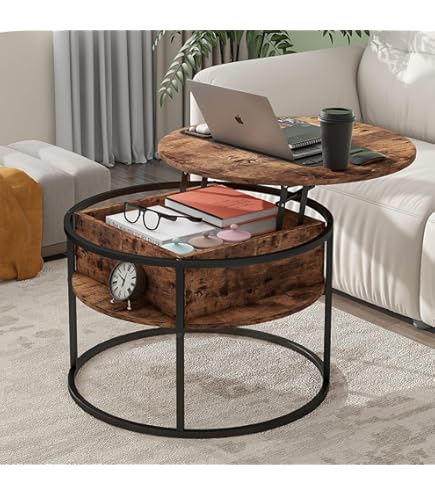 Lift top salontafel 6 in 1, Walnoot tafel, eettafel, Uitschuifbare Lift top salontafel 6 in 1, Walnoot tafel, eettafel, Uitschuifbare