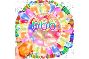 ENCOUN 666Pcs Ballon d'eau Colorés à Fermeture Automatique pour Fete en Plein Air, Bataille, Piscine - Jouet pour Enfants