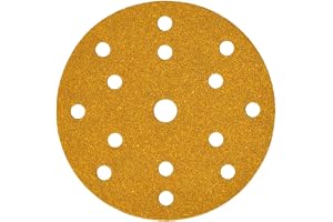 Mirka - slipskivor - Gold 150mm 15 hål P180 10 st | Universellt sandpapper med kardborreband för effektiv slipning av gips spackel trä och lack med dammfri teknik