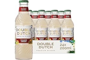 Double Dutch Ginger Beer | Blend of 3 Fiery Gingers | 100% Natural Ingredients | Gluten Free, Vegan Friendly Premium Soft Drink & Mixer Perfect For Rum & Cocktails | 24 x 200ml Bottles