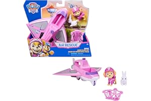 Paw Patrol - Pat Patrouille - Véhicule Figurine Stella Air Rescue - Voiture Figurine À Collectionner - Projectiles Mission Voltige - Pat Patrouille Véhicule - Voiture Enfant - Jouet Enfant 3 Ans Et +