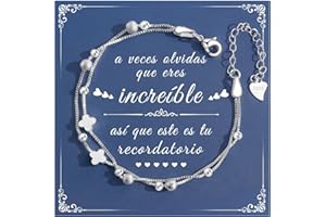 CheersLife Pulseras Niña,Regalos Originales para Mujer,Regalos Niña 8 13 14 15 16 17 18 Años,Trébol Corazón Campana Gatos Pulsera para Hermana Amiga Hija Sobrina - Cumpleaños Navidad San Valentín