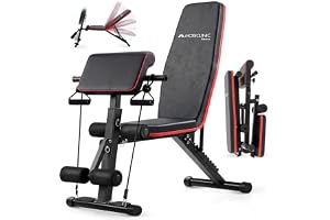 Mobiclinic®, Viktbänk, Med Motståndsband, Vikbar, Multifunktionell, Bänkpress, Justerbar, Decline Och Tilt, Upp Till 120 kg, Planefit, Hemmagym