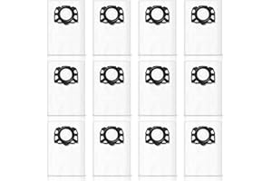 NIXOOT 12 Stück KFI 357 Vliesfilterbeutel für Kärcher WD 3 /WD 2 Plus/WD 2-18 /SE 4001 /SE 4002 /MV2 /MV3 /KWD Serie Waschsauger, Große Kapazität Staubbeutel Nass Trockensauger Ersatzteile Zubehör