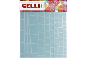 Gelli Arts Échelle Pochoir, matière synthétique, Blanc, 33 x 22.9 x 0.1 cm