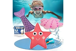 KIDVERSE Tauchtiere für Kinder - Geprüftes Wasserspielzeug - Neopren Tauchspielzeug für Kinder - Buntes Schwimmbad Spielzeug zum Tauchen Lernen - Pool Spielzeug (Ocean Magic Pink)
