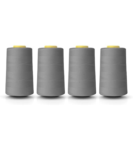 Lot de 4 bobines pour surjet - Fil à coudre blanc - Longueur 2743 m NE 40/2