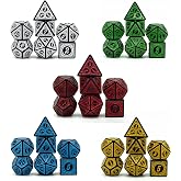 Poludie 5 &Ccedil;ok Y&uuml;zl&uuml; Zar Seti (35 adet) Deri Zar Torbasıyla, Zindanlar ve Ejderhalar i&ccedil;in D&D Zar, RPG, MTG Masa Oyunları (Pen