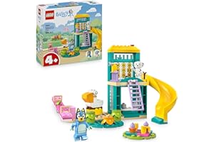 LEGO Bluey: Parco Giochi con Bluey e Chloe - Gioco per Bambine e Bambini da 4 Anni con 2 Minifigure, Saliscendi, Scivolo, Struttura per Arrampicata e 3 Piante - Regalo per i Fan della Serie TV - 11201