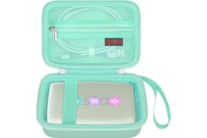 Elonbo Hard Carry Case for Fujifilm Instax Mini Link 3/ Fujifilm Instax Mini Link 2 Smartphone Printer, Portable Instant Photo Printer Travel Case, Mesh Pocket Fits Photo Paper, Green+Green