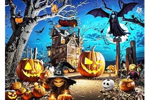 BESDRETOR Halloween Puzzles 1000 Pieces for Adults jigsaw puzzles for adults 1000 Piece Puzzle Educational Games -Horror Crazy Halloween-Home Decoration Puzzle