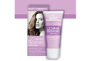 Scott Cornwall Color Restore Cool Ash Toner 100 ml. Toner anti-orange pour les bases blondes, décolorées, méchées et brunes - Colorant pour cheveux blonds sans PPD, sans peroxyde, végétalien
