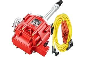 VOLTSTORM HEI Distributor 65K Coil with Spark Plug Wires 9000RPM, HEI Distributor for Chevy 350 Replacement for SBC BBC GM 283 305 307 327 400 454 Small/Big Blocks V8