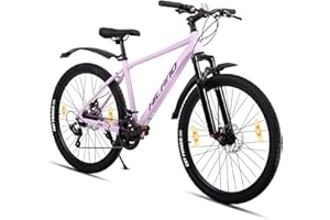 ‎HH HILAND HILAND 26/27,5 Zoll Mountainbike für Frauen Männer Erwachsene, 21 Gang MTB mit Aluminiumrahmen, Doppelscheibenbremsen, Herren und Damen Mountainbike, Schwarz/Grün/Blau/Lila