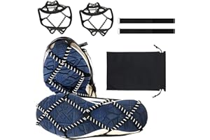 Crampon Chaussures Neige, ACTOYS Crampons de Glace Universelles, Crampon à Neige Antidérapant, Crampon Verglas Chaussure, Griffes à Crampon, Crampon Chaussures Neige et Glace de Randonnée