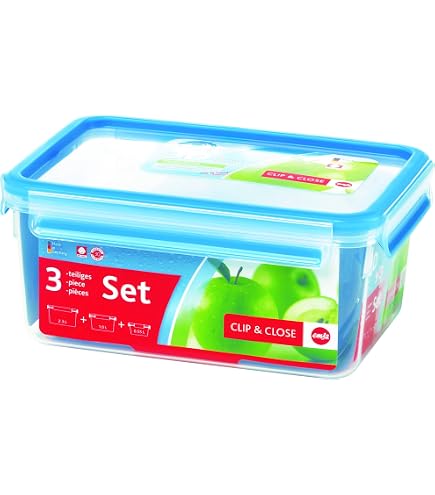 LocknLock Set 5 Contenitori Rettangolari Per Alimenti 1L In Plastica: Ermetici, Impermeabili, Senza BPA, Adatti A Microonde E Lavastoviglie - 6