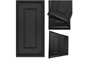 DECCART - Panneaux muraux 100x50 cm - Panneau mural decoratif 3d - Decoration deco murale Salon - Revetement mural - Boiserie Cadre - 4 pièce (2 m²) - Noir