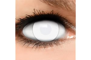 FUNZERA Lentillas de contacto "DEAD ZOMBIE" con tatuajes de Halloween, 1 par, sin receta