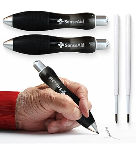 Penline THE WRITING FISH. Grip Ergonomically Designed In The UK As An Aid For People With Arthritis, Grip Difficulties, Writers Cramp And Other Writing Syndromes. Blue Ink